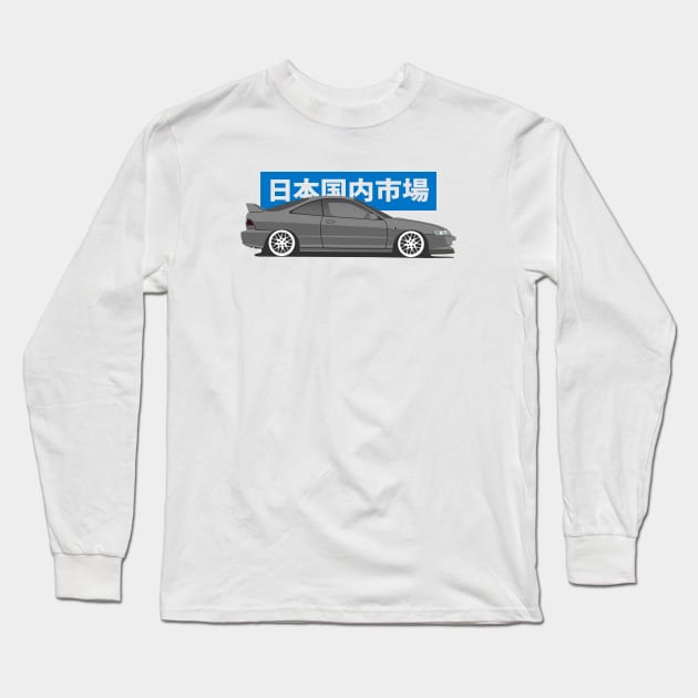 Honda Integra Type-r Side View Long Sleeve T-Shirt by Rebellion Store